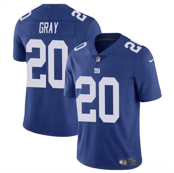 Men & Women & Youth New York Giants #20 Eric Gray Blue Vapor Untouchable Limited Football Stitched Jersey